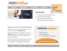 Tablet Screenshot of jetztkredit.net